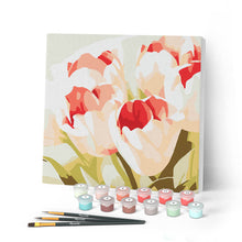 Laden Sie das Bild in den Galerie-Viewer, Mini Malen nach Zahlen mit Rahmen 20x20cm - Tulpenblüte