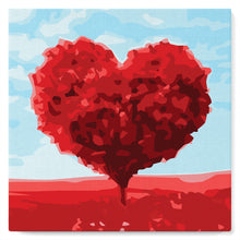 Laden Sie das Bild in den Galerie-Viewer, Mini Malen nach Zahlen mit Rahmen - Herzroter Baum