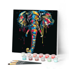 Laden Sie das Bild in den Galerie-Viewer, Mini Malen nach Zahlen mit Rahmen 20x20cm - Elefant