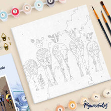 Laden Sie das Bild in den Galerie-Viewer, Mini Malen nach Zahlen mit Rahmen - Zebras von Hinten