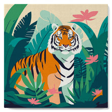 Laden Sie das Bild in den Galerie-Viewer, Mini Malen nach Zahlen mit Rahmen - Tropischer Bengal-Tiger