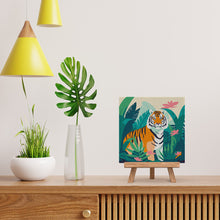 Laden Sie das Bild in den Galerie-Viewer, Mini Malen nach Zahlen mit Rahmen - Tropischer Bengal-Tiger