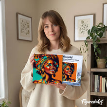 Laden Sie das Bild in den Galerie-Viewer, Mini Malen nach Zahlen mit Rahmen - Afrikanische Königin Pop Art
