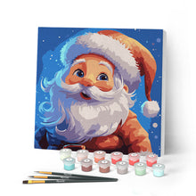 Laden Sie das Bild in den Galerie-Viewer, Mini Malen nach Zahlen mit Rahmen - Lächelnder Weihnachtsmann