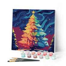 Laden Sie das Bild in den Galerie-Viewer, Mini Malen nach Zahlen mit Rahmen - Bunter Weihnachtsbaum