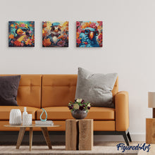 Laden Sie das Bild in den Galerie-Viewer, Mini Malen nach Zahlen mit Rahmen - Fantasie-Frackvogel und Blumen