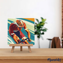 Laden Sie das Bild in den Galerie-Viewer, Mini Malen nach Zahlen mit Rahmen - Sportposter Radfahren