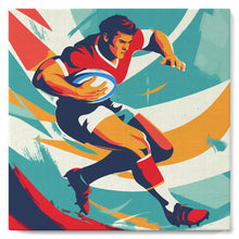 Laden Sie das Bild in den Galerie-Viewer, Mini Malen nach Zahlen mit Rahmen - Sportposter Rugby