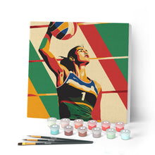 Laden Sie das Bild in den Galerie-Viewer, Mini Malen nach Zahlen mit Rahmen - Sportposter Volleyball