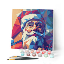 Laden Sie das Bild in den Galerie-Viewer, Mini Malen nach Zahlen mit Rahmen - Polygon-Weihnachtsmann
