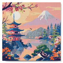Laden Sie das Bild in den Galerie-Viewer, Mini Malen nach Zahlen mit Rahmen - Pagode und Mount Fuji
