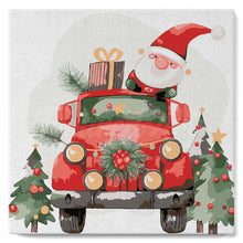 Laden Sie das Bild in den Galerie-Viewer, Mini Malen nach Zahlen mit Rahmen - Weihnachtsmann-Lkw