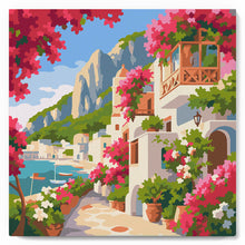 Laden Sie das Bild in den Galerie-Viewer, Mini Malen nach Zahlen mit Rahmen - Blumenallee von Capri