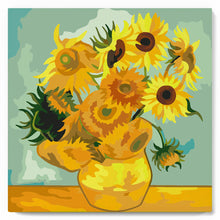 Laden Sie das Bild in den Galerie-Viewer, Mini Malen nach Zahlen mit Rahmen - Van Gogh - Sonnenblumen