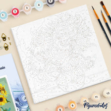 Laden Sie das Bild in den Galerie-Viewer, Mini Malen nach Zahlen mit Rahmen - Van Gogh - Sonnenblumen