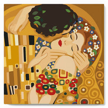 Laden Sie das Bild in den Galerie-Viewer, Mini Malen nach Zahlen mit Rahmen - Der Kuss - Klimt