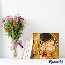 Laden Sie das Bild in den Galerie-Viewer, Mini Malen nach Zahlen mit Rahmen - Der Kuss - Klimt
