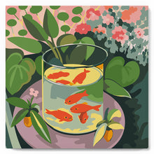 Laden Sie das Bild in den Galerie-Viewer, Mini Malen nach Zahlen mit Rahmen - Die Goldfische - Matisse