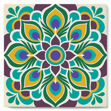 Laden Sie das Bild in den Galerie-Viewer, Mini Malen nach Zahlen mit Rahmen - Pfauen-Mandala