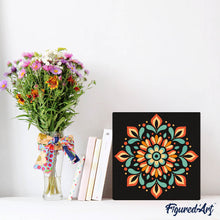Laden Sie das Bild in den Galerie-Viewer, Mini Malen nach Zahlen mit Rahmen - Herbst-Mandala
