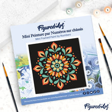 Laden Sie das Bild in den Galerie-Viewer, Mini Malen nach Zahlen mit Rahmen - Herbst-Mandala