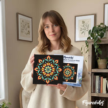 Laden Sie das Bild in den Galerie-Viewer, Mini Malen nach Zahlen mit Rahmen - Herbst-Mandala