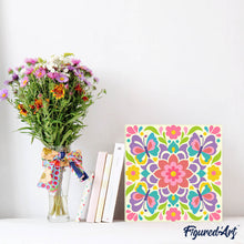 Laden Sie das Bild in den Galerie-Viewer, Mini Malen nach Zahlen mit Rahmen - Schmetterlings-Mandala