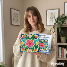 Laden Sie das Bild in den Galerie-Viewer, Mini Malen nach Zahlen mit Rahmen - Hibiskus-Mandala