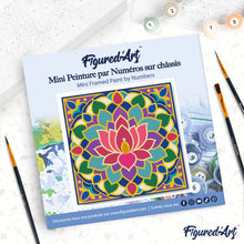 Laden Sie das Bild in den Galerie-Viewer, Mini Malen nach Zahlen mit Rahmen - Lotus-Mandala