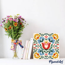 Laden Sie das Bild in den Galerie-Viewer, Mini Malen nach Zahlen mit Rahmen - Blumen-Mandala
