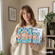Laden Sie das Bild in den Galerie-Viewer, Mini Malen nach Zahlen mit Rahmen - Muschel-Mandala