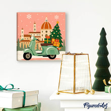 Laden Sie das Bild in den Galerie-Viewer, Mini Malen nach Zahlen mit Rahmen - Weihnachten in Florenz