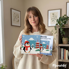 Laden Sie das Bild in den Galerie-Viewer, Mini Malen nach Zahlen mit Rahmen - Pinguin am Fuji