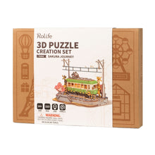 Laden Sie das Bild in den Galerie-Viewer, 3D Puzzle - Sakura-Straßenbahnfahrt