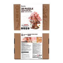 Laden Sie das Bild in den Galerie-Viewer, 3D Puzzle - Sakura-Baumhaus