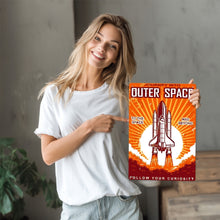 Laden Sie das Bild in den Galerie-Viewer, Malen nach Zahlen Metallposter - Reise in den Weltraum