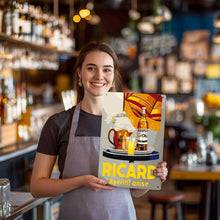 Laden Sie das Bild in den Galerie-Viewer, Malen nach Zahlen Metallposter - Ricard Aperitif Anis Grau