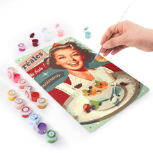 Laden Sie das Bild in den Galerie-Viewer, Malen nach Zahlen Metallposter - Vintage-Müsli-Werbung
