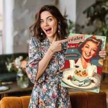 Laden Sie das Bild in den Galerie-Viewer, Malen nach Zahlen Metallposter - Vintage-Müsli-Werbung