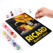 Laden Sie das Bild in den Galerie-Viewer, Malen nach Zahlen Metallposter - Ricard Aperitif Anis Schwarz