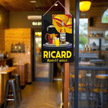 Laden Sie das Bild in den Galerie-Viewer, Malen nach Zahlen Metallposter - Ricard Aperitif Anis Schwarz