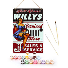 Laden Sie das Bild in den Galerie-Viewer, Malen nach Zahlen Metallposter - Lassen Sie Ihren Willys hier warten Figured'Art