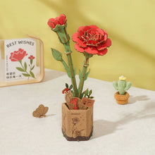 Laden Sie das Bild in den Galerie-Viewer, 3D Puzzle - Rote Nelke