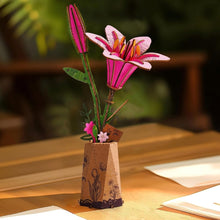 Laden Sie das Bild in den Galerie-Viewer, 3D Puzzle - Rosa Lilienblüte