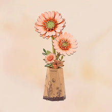 Laden Sie das Bild in den Galerie-Viewer, 3D Puzzle - Hellorangefarbene Gerbera Figured'Art