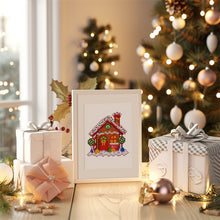 Laden Sie das Bild in den Galerie-Viewer, Mini Diamond Painting 15x20 cm (2 Stück) - Lebkuchenmann und Weihnachtshaus