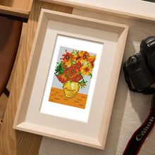 Laden Sie das Bild in den Galerie-Viewer, Mini Diamond Painting 15x20 cm (2 Stück) - Sonnenuntergang und Blüten