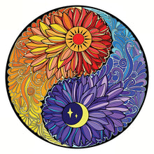 Laden Sie das Bild in den Galerie-Viewer, 2D Holzpuzzle – Sonne und Mond Yin Yang
