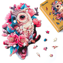 Laden Sie das Bild in den Galerie-Viewer, Holzpuzzle Erwachsene - Blumen-Eule