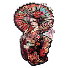 Laden Sie das Bild in den Galerie-Viewer, Holzpuzzle Erwachsene - Geisha mit Sonnenschirm